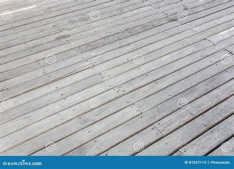 Old Exterior Wooden Decking Or Flooring On The Terrace Stock Image