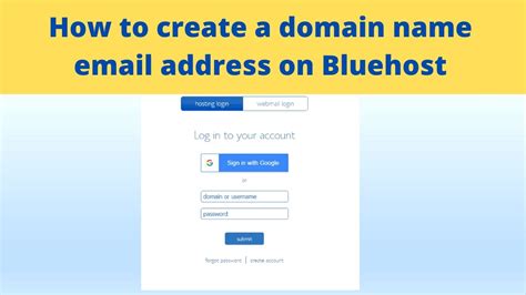 How To Create A Domain Name Email Address On Bluehost Step By Step