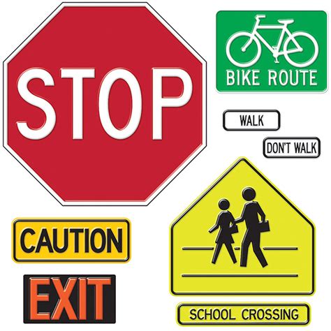 Safety Signs And Symbols Bulletin Board Set T 735 Trend Enterprises