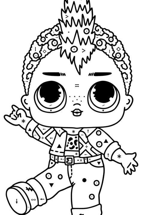 Colouring Page Lol Surprise Punk Boi ♥ Online And Print For Free
