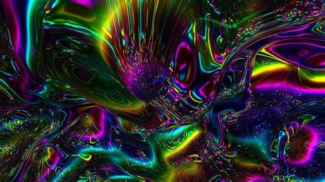 Hd Wallpaper Thoughts Chaos Art Psychedelic Acid Play Of Colors