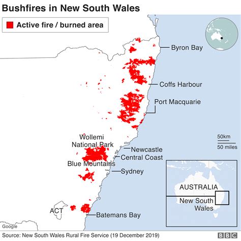 Australia Fires A Visual Guide To The Bushfires And Extreme Heat BBC News