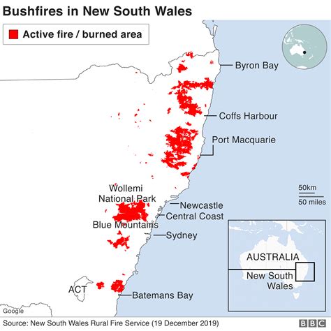 Australia Fires A Visual Guide To The Bushfires And Extreme Heat Bbc