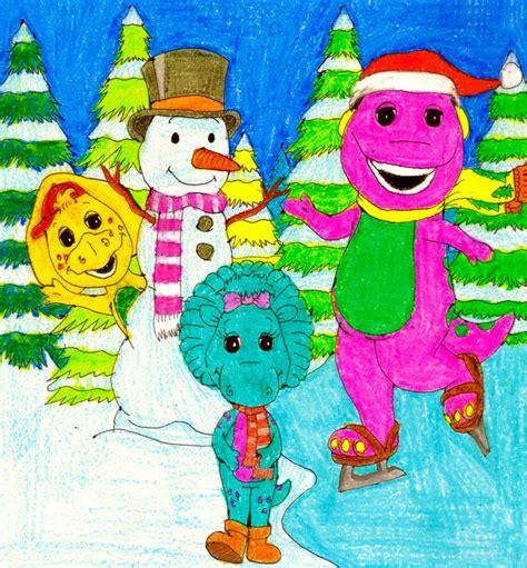 Barney Baby Bop And Bj Playing In The Snow By Bestbarneyfan On Deviantart