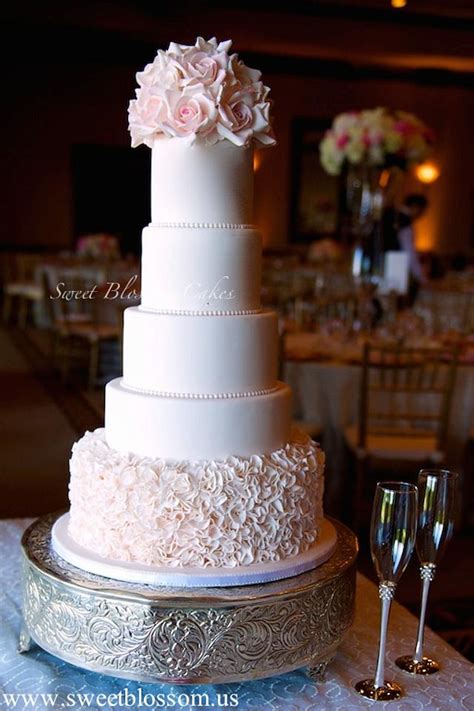 Ruffles And Roses Wedding Cake Decorated Cake By Cakesdecor