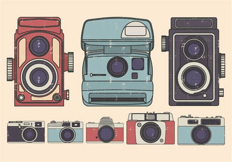 Vintage Camera Illustration Set Download Free Vectors Clipart