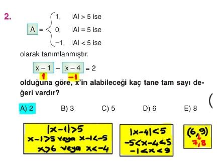 Orijinal Tyt Matematik Soru Bankası Mutlak Değer Çözümleri Test 4
