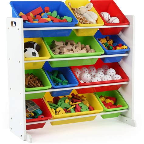 Humble Crew Kids Toy Storage Organizer With 12 Plastic Bins Multiple