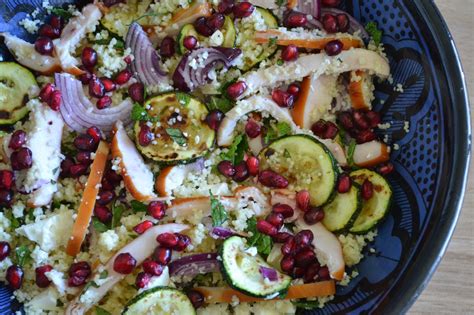 Mijn kookavonturen Couscous salade met gerookte kip courgette en