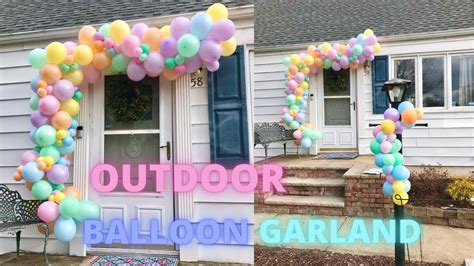 Outdoor Balloon Garland How To Diy Balloon Garland Outdoor Birthday