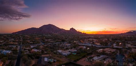 Camelback Sunset At Christmas Shot With My Drone About 100 Feet R