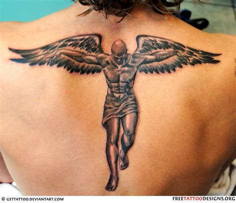 Angel Tribal Tattoo On Back Tattoo Styles Angel