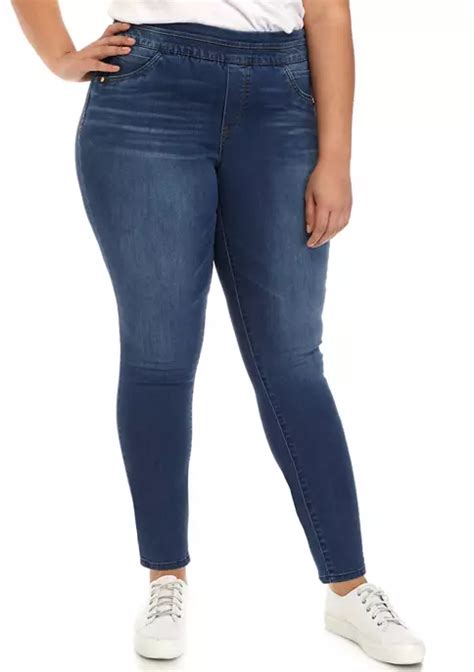 Democracy Plus Size Absolution Skinny Pull On Jeans Belk