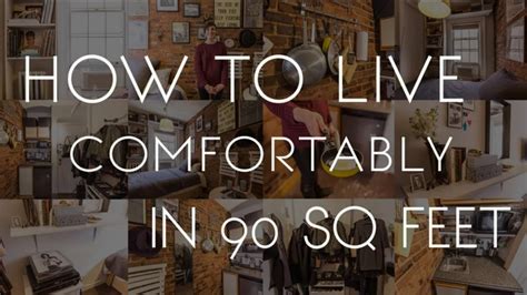 To calculate square footage you measure the length and width of your room in feet. Live Comfortably in 90 Square Feet - YouTube