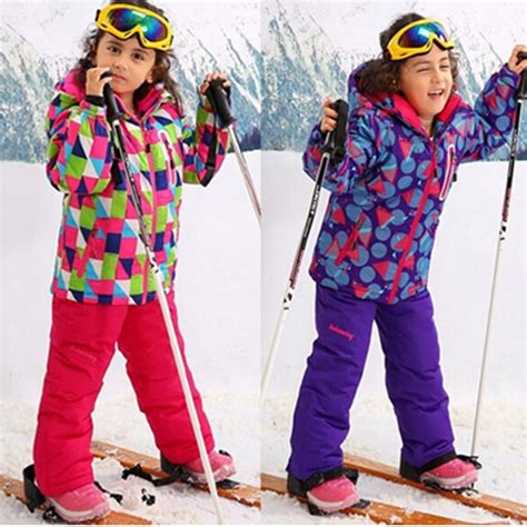 Russia 30 Degree Children Winter Clothes Set Windproof Jacketspant