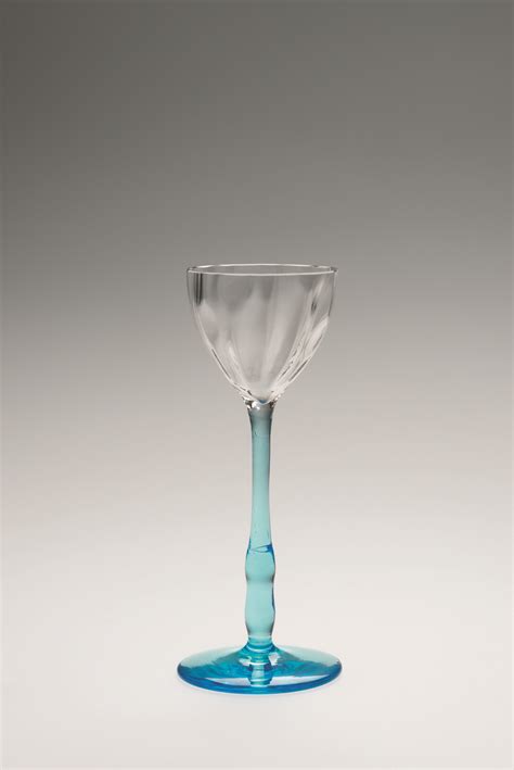 Koloman Moser Stem Glass For Liqueur 1900 Clear And Colored Glass Blown E Bakalowits And Söhne