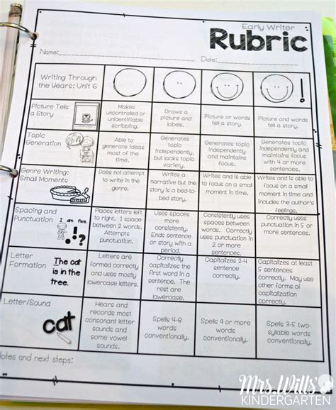 Kindergarten Rubrics Kindergarten Assessment Writing Assessment