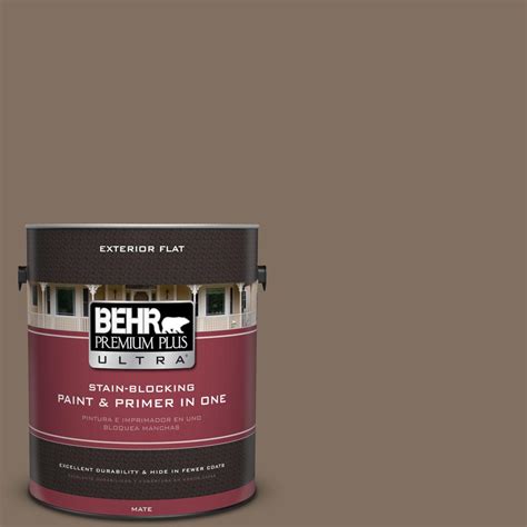 Behr Premium Plus Ultra Gal Ppu Mocha Latte Flat Exterior Paint