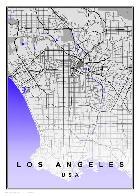 Karte Von Los Angeles Kostenloses Stock Bild Public Domain Pictures