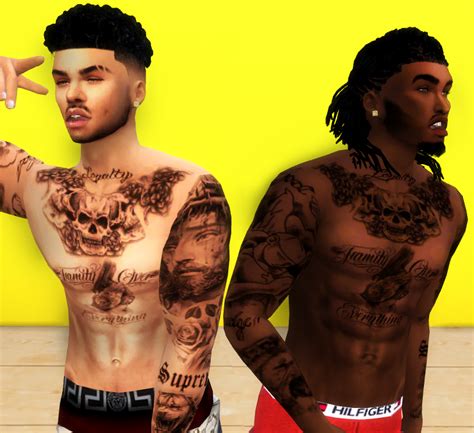 Xxblacksims Tattoos Sims Hair The Sims 4 Skin Sims 4