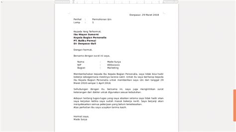 Contoh Surat Izin Sakit Dari Puskesmas - Kumpulan Contoh Surat