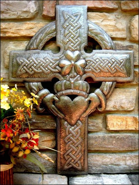 Metal Art Cross Celtic Cross Celtic Symbol Irish Decor Etsy Celtic