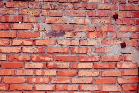 Textured Orange Brick Wall For Seamless Background Stock Photo Image