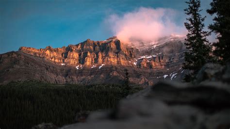 5120x2880 The View Of Mount Temple Banff National Park 5k Hd 4k