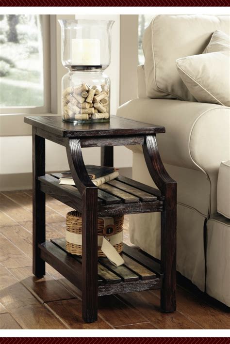 Tall (above 25 in.) square. Rustic Chair Side Table for your home. #farmhouse #rustic ...