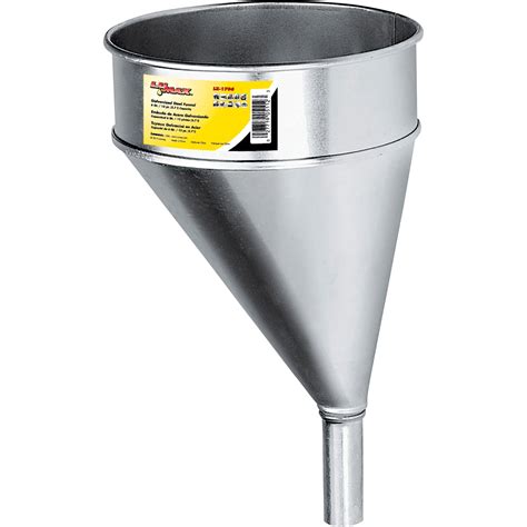 Lumax Offset Galvanized Funnel — 6 Qt Capacity Model Lx 1706