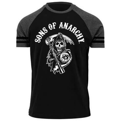 T Shirt Homme Sons Of Anarchy Reaper Raglan Tee Shirt Homme Sons