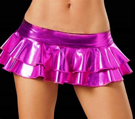 Sexy Womens Metallic Shiny Bodycon Micro Mini Dress Party Clubwear