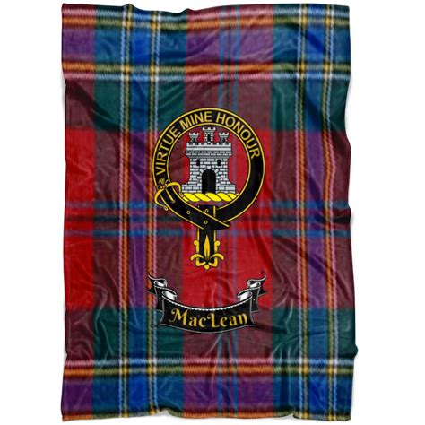Scottish Clan Maclean Tartan Blanket In 2021 Tartan Blanket Maclean