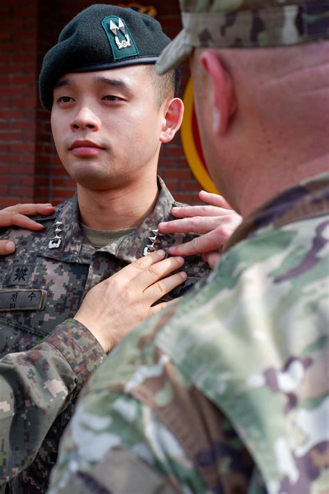 Dvids Images Us Army Officer Promotes Rok Army Officer Image 4 Of 5