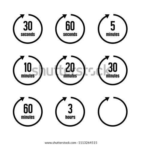 clock timer time passage icon set stock vector royalty free 1113264515 shutterstock