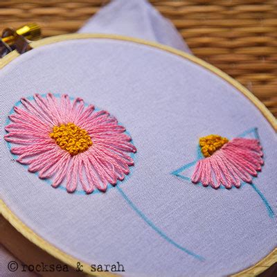 Stitch Flowers Lazy Daisy Sarah S Hand Embroidery Tutorials