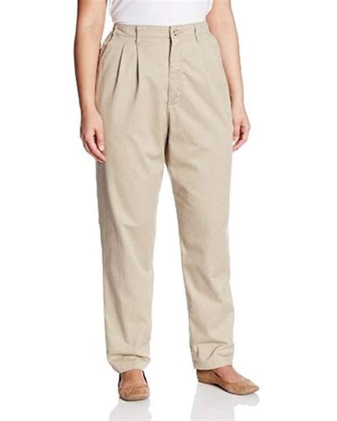 Lee Jeans Plus Size Relaxed Fit Side Elastic Pant Taupe 22w Medium Lyst