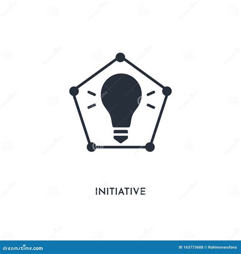 Initiative Icon Simple Element Illustration Isolated Trendy Filled