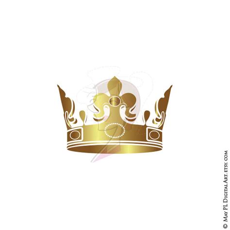 Gold Crowns Digital Clip Art Crown Royal Clipart Scrapbook Etsy