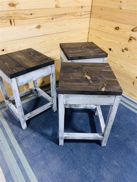 This dining table features space for up to six, making it ideal for cozy dinner parties. Rustic Farmhouse Counter Height Stools, Espresso Brown Top ...