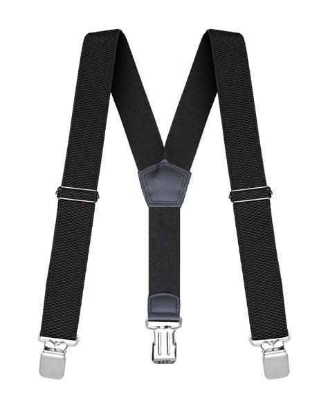Buyless Fashion Buyless Fashion Heavy Duty Textured Suspenders For