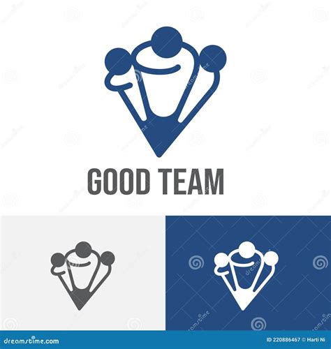 Good Team Leader Work Together Teamwork Logo Stock Vector