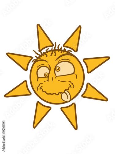 Crazy Crazy Silly Stupid Sun Comic Cartoon Funny Humorous Confused