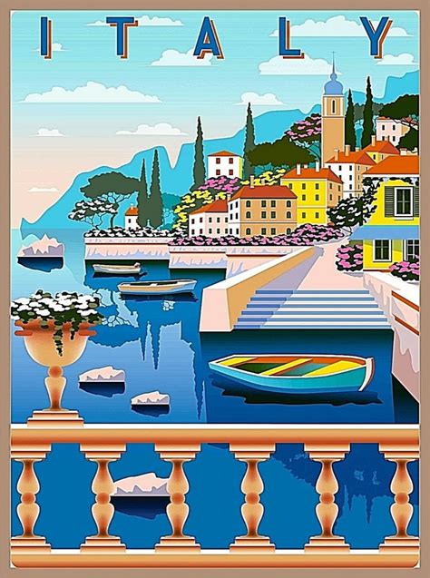 Amalfi Coast Italy Retro Travel Home Wall Decor Collectible Poster