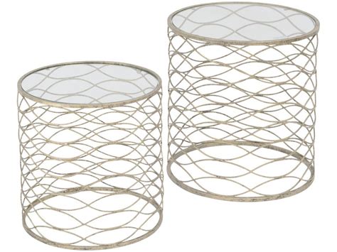 Great savings & free delivery / collection on many items. metal ribbon style round tables | nesting side tables