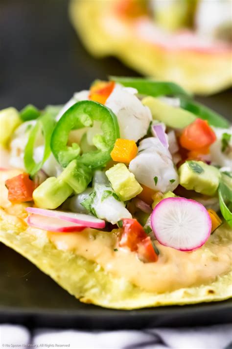 This link is to an external site that may or may not meet accessibility guidelines. Mexican Shrimp Ceviche Tostadas - No Spoon Necessary
