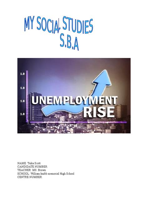 Social Studies Sba 2 Unemployment Poverty And Homelessness