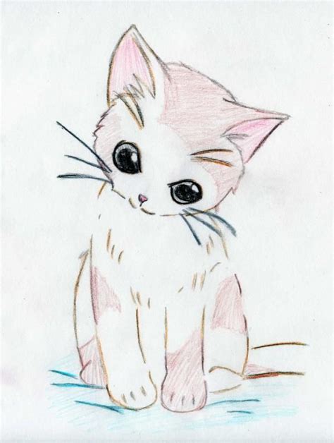 Cute Anime Kitten Kitten Drawing Anime Kitten Cute Cat Drawing