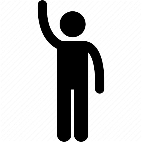Gesture Human Man People Pose Raising Waving Icon Download On