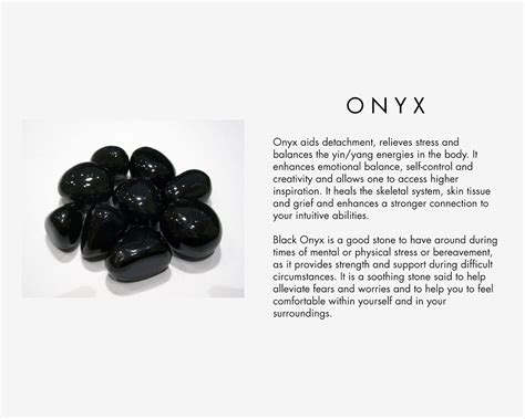 Onyx Aids Detachment Relieves Stress And Balances The Yinyang